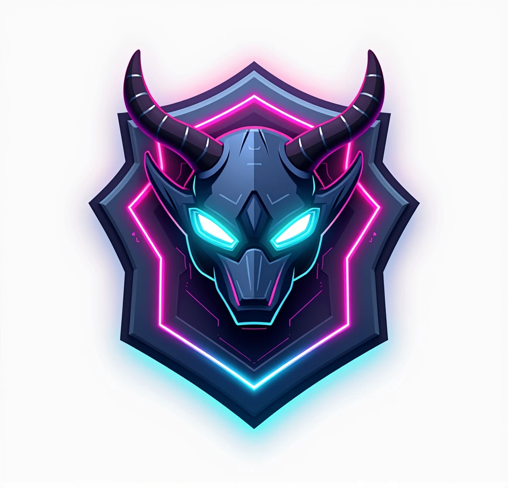 Profile logo with police contract but with gaming theme, white background.