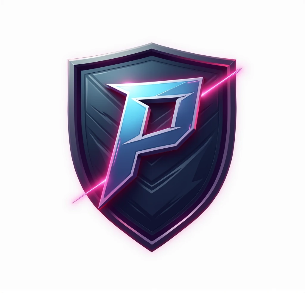 Profile logo with police contract but with gaming theme, white background.