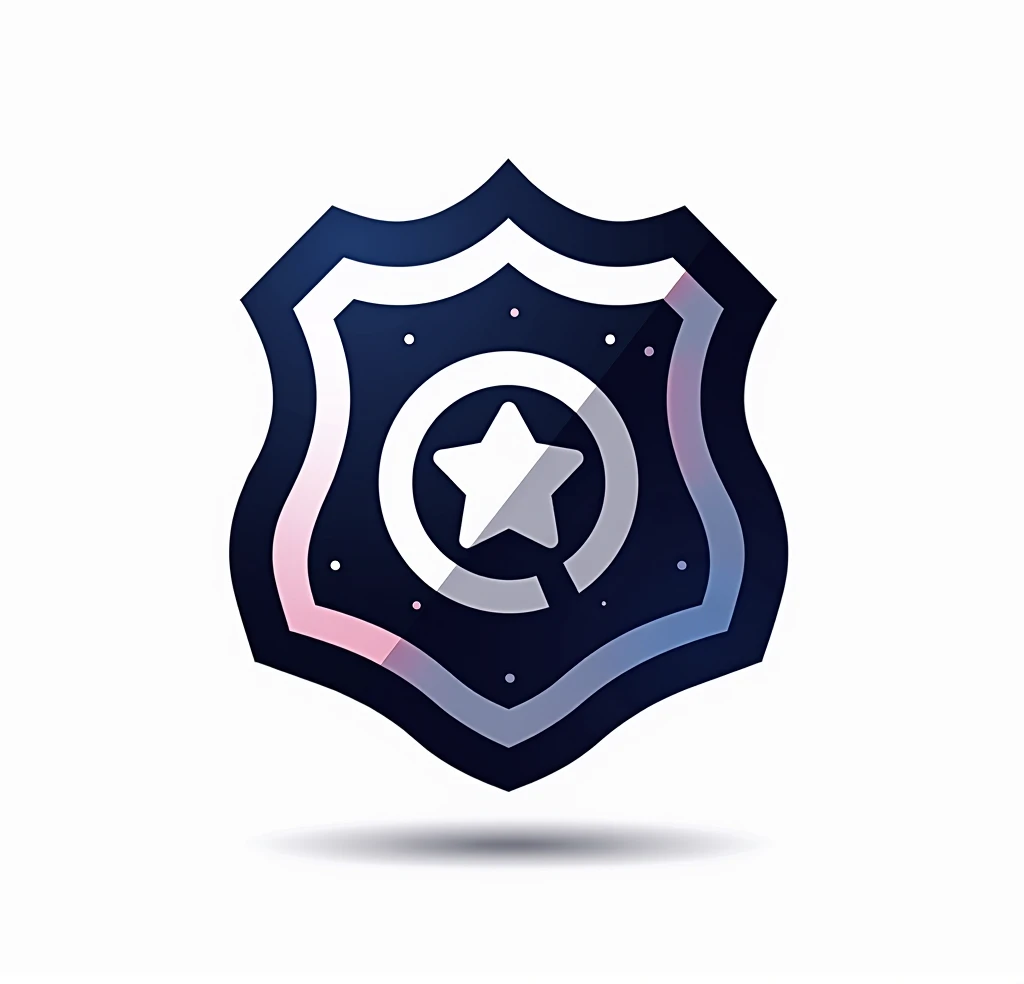 Profile logo with police contract but with gaming theme, white background.