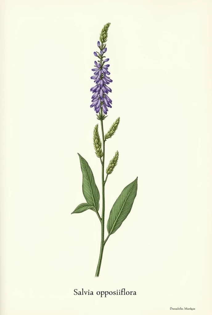 I want a scientific illustration image about Salvia oppositiflora