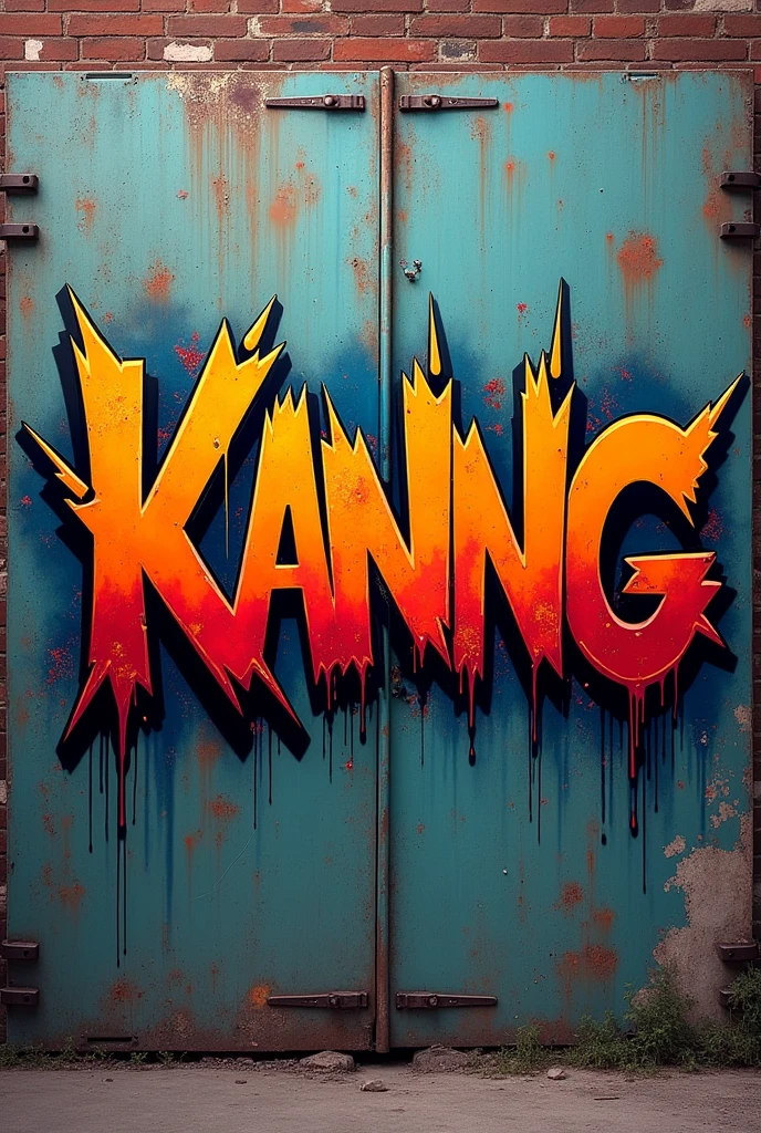 Make an image like a graffiti signature with the name kanng