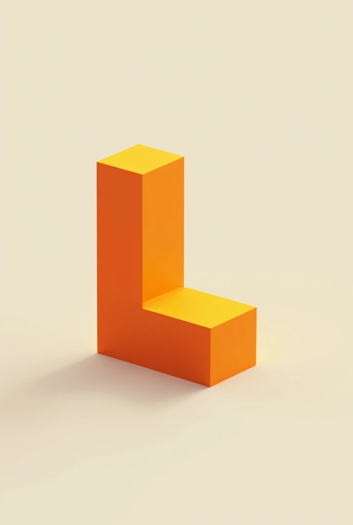 Create a logo with L with the main color orange With Minecraft theme 