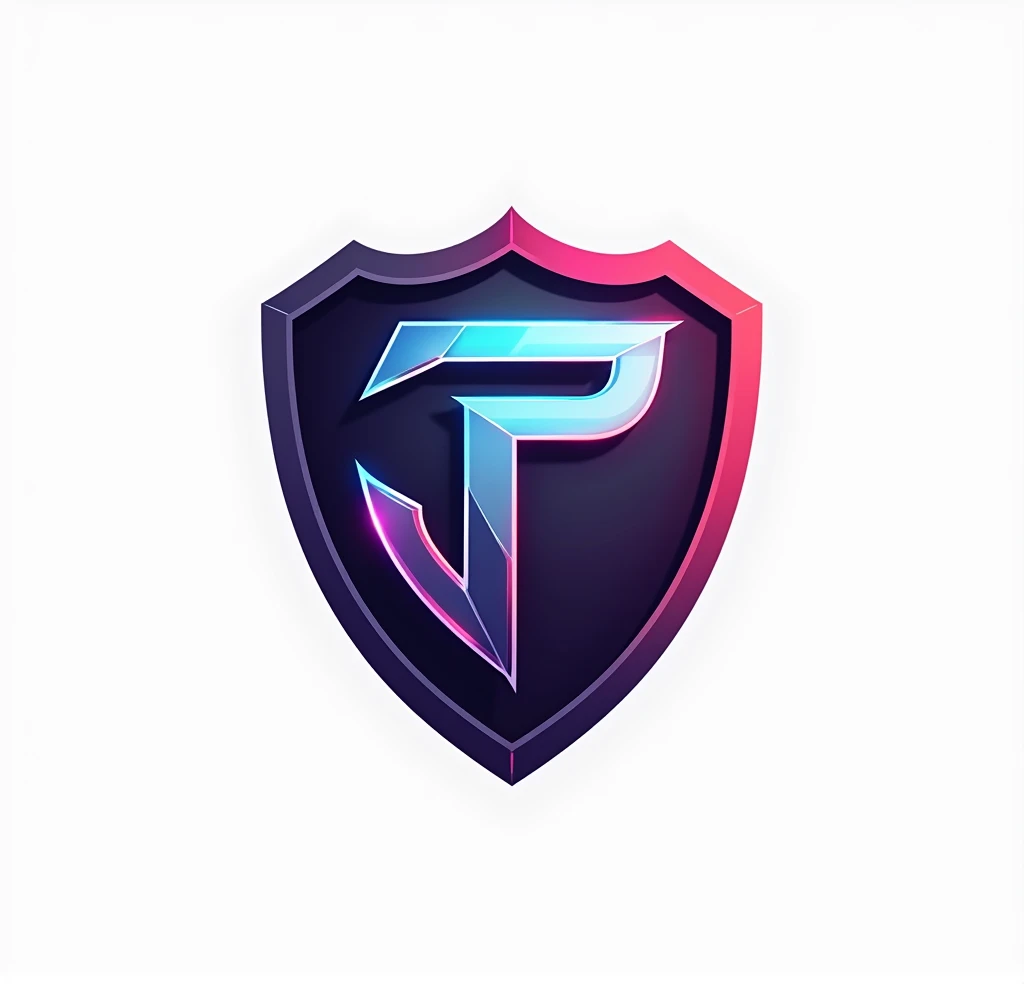Profile logo with police contract but with gaming theme, white background.