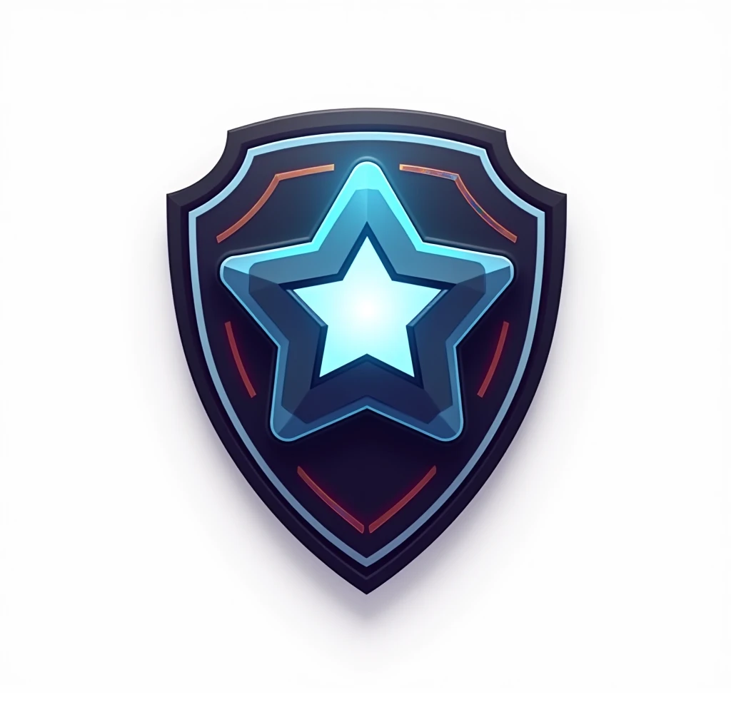 Profile logo with police contract but with gaming theme, white background.