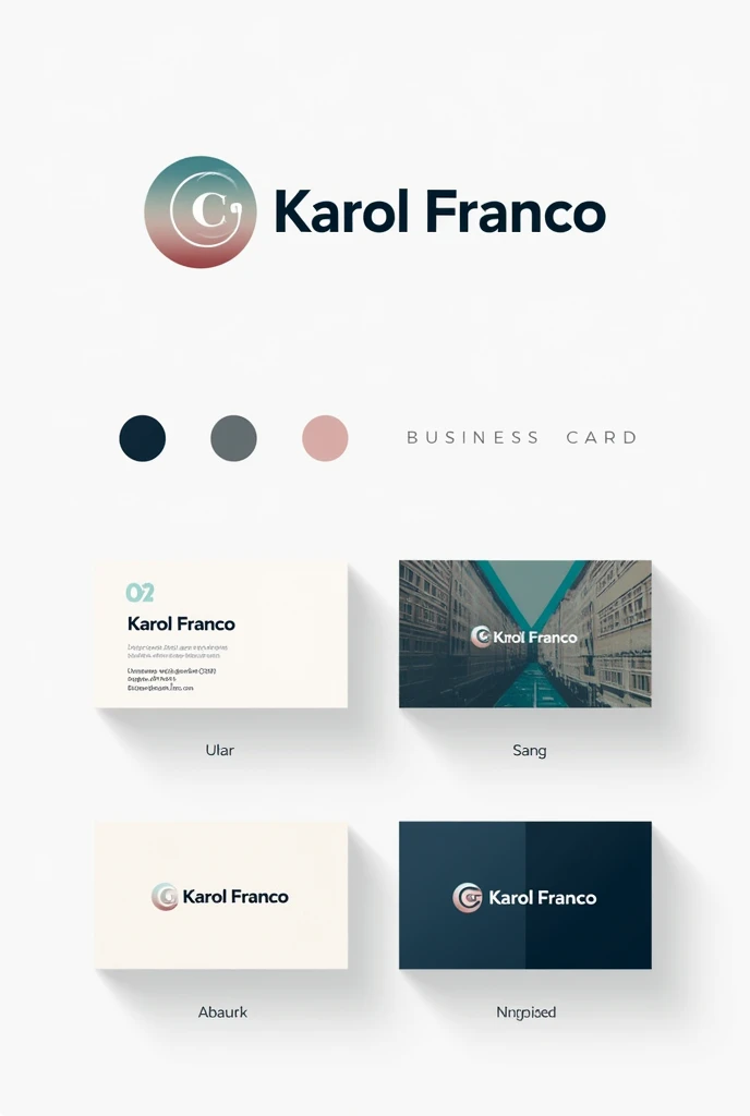 Create a logo for business cards with my name; Karol Franco