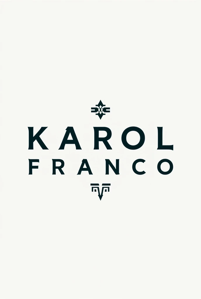 Create a logo for business cards with my name; Karol Franco