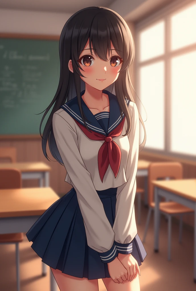 A very sexy Japanese student girl