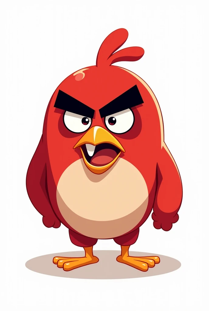 fun angry bird vector cartoon white background. full style