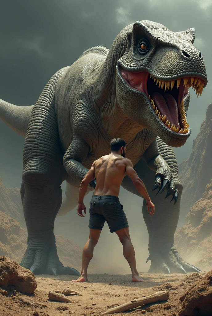 Trex killing a giant human biggest them Trex