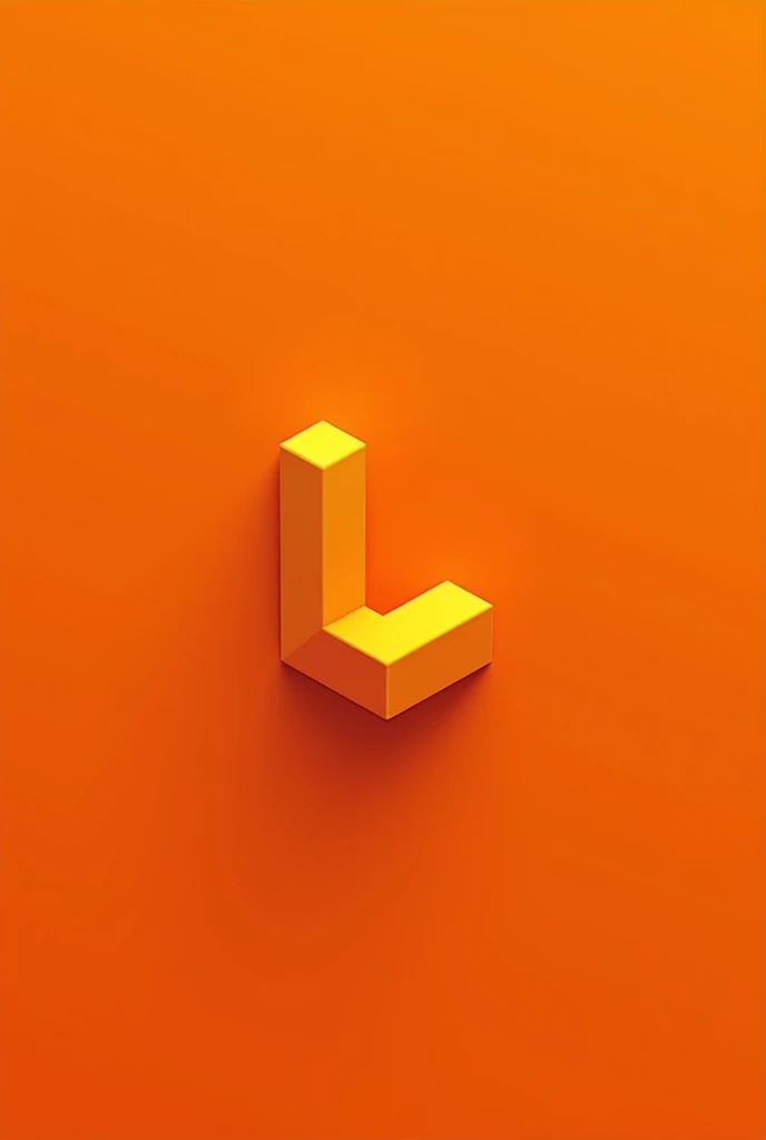 Create a logo with L with orange main color With Minecraft theme orange background 1d