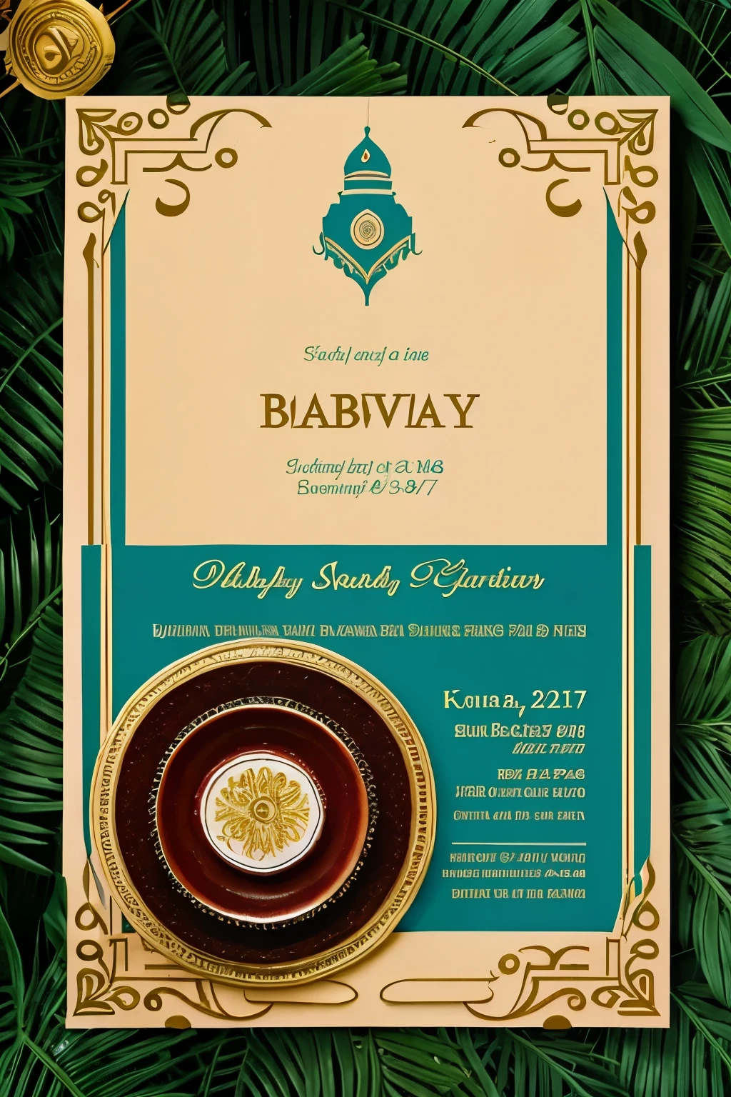 Baby shower invitation card with South indian culture, giving space for date venue and names