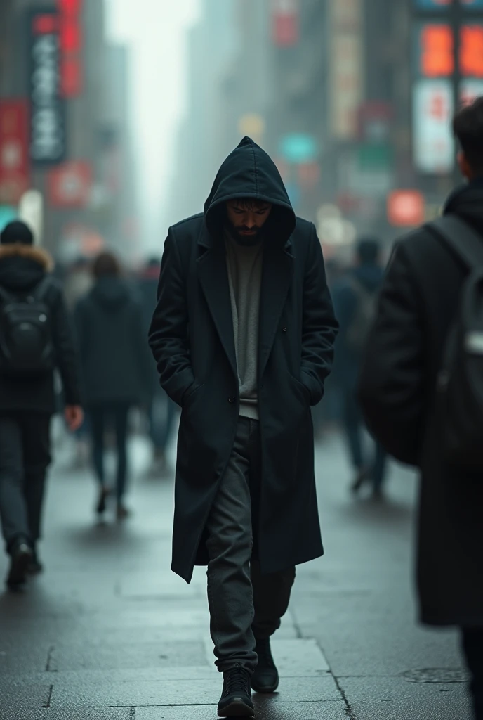 I am the person who walks among unknown people on the street surrounded by sad thoughts . The message I want to give is that I really exist, very real. , 48K