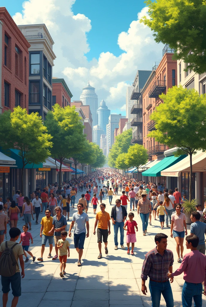 People working in the community to develop a city