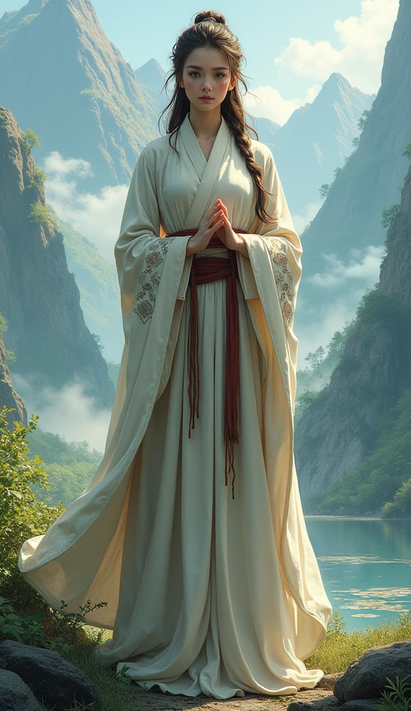 Beautiful female monk, whole body, Dragon Quest