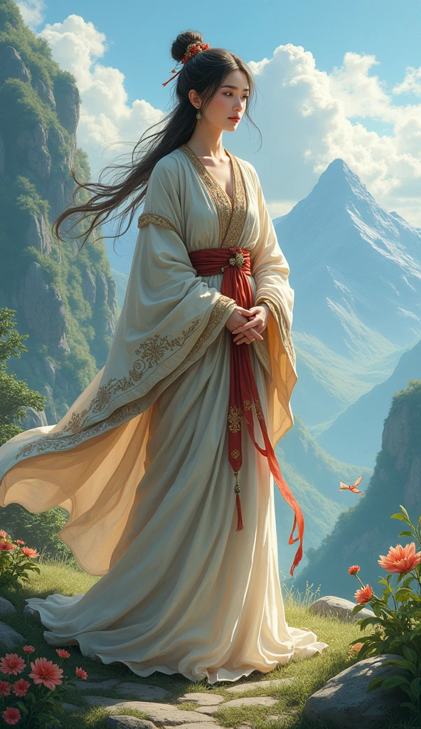 Beautiful female monk, whole body, Dragon Quest