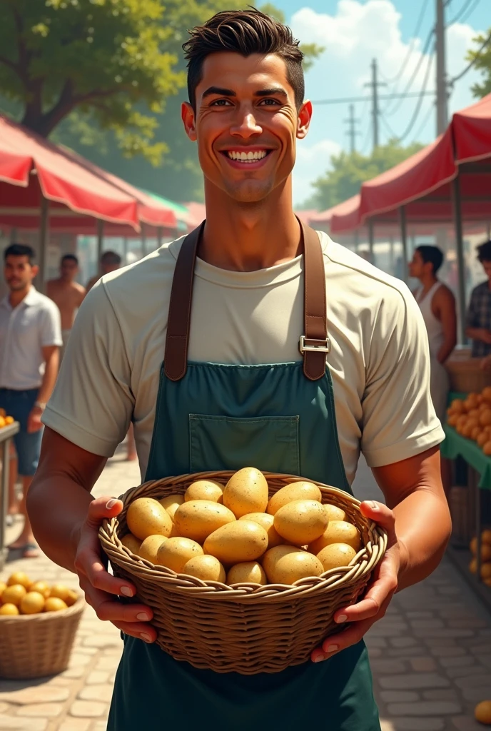 Ronaldo is selling potato
