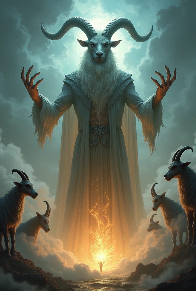 Image of a goat god creating other goat gods