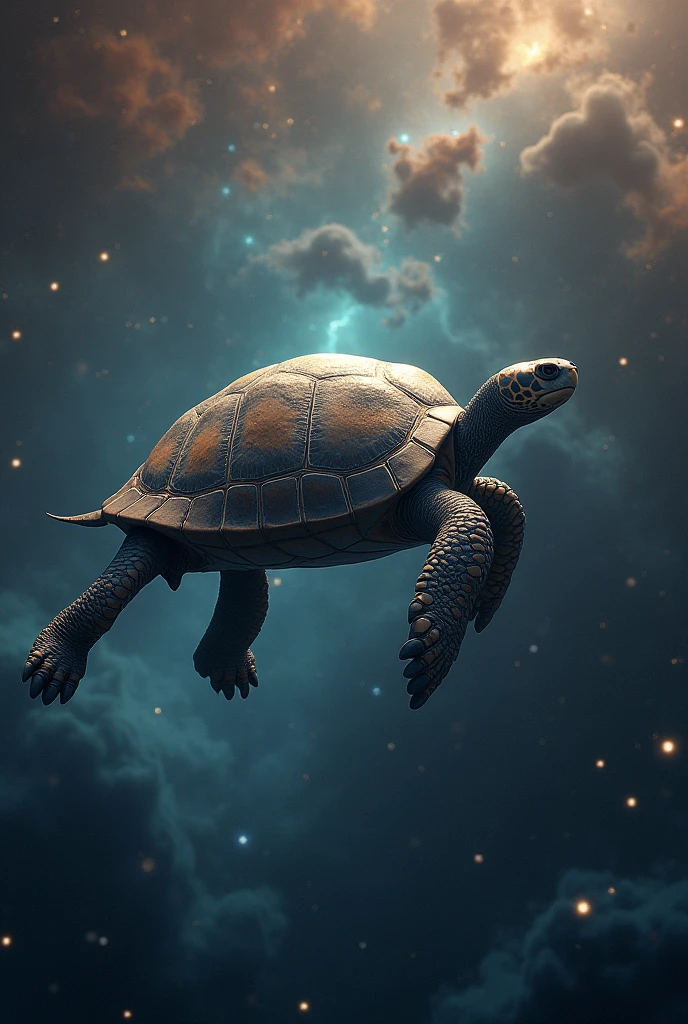 Image of a tortoise in space 
