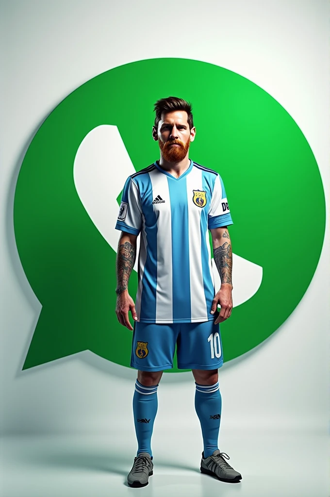 Whatsapp logo with messi