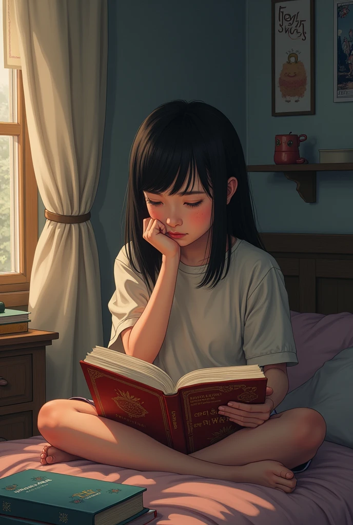 Wadfan is a high school student. Her mother scolds Wadfan for not getting good enough grades in the exam. Wadfan makes a sad face and walks upstairs to her room and hides herself in her books as usual.