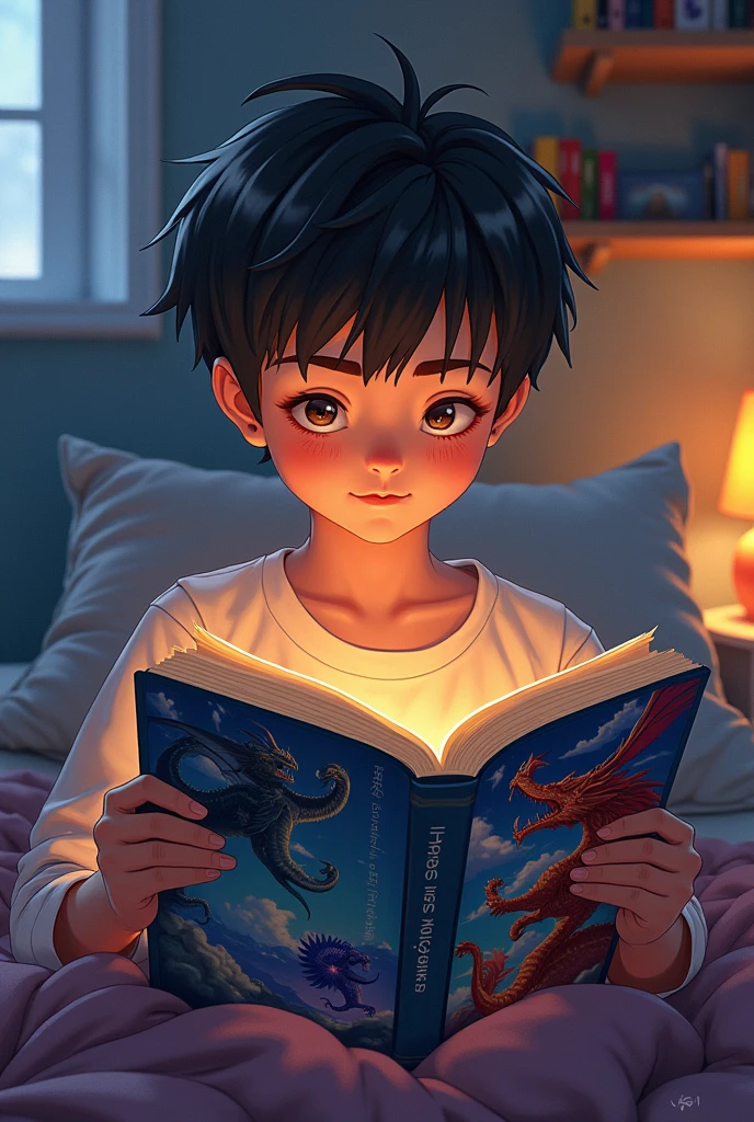 A flash back happened and show Kai eating some dragon manga 