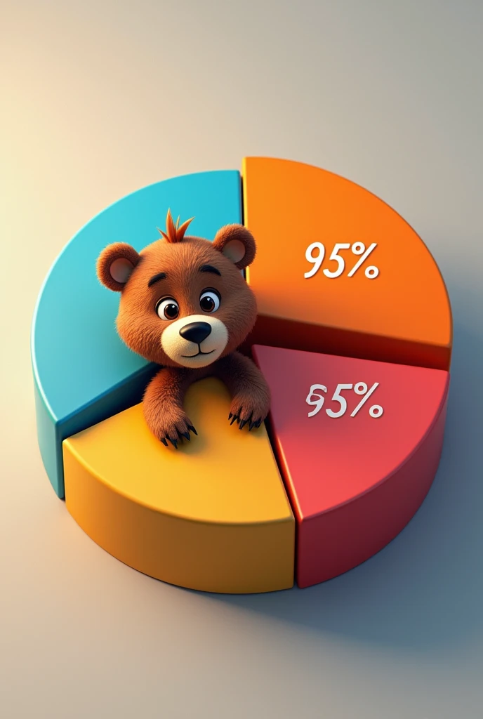 (photorealism:1.2), pie chart from the bear series
(95% of positive reviews and 5% of negative criticism)