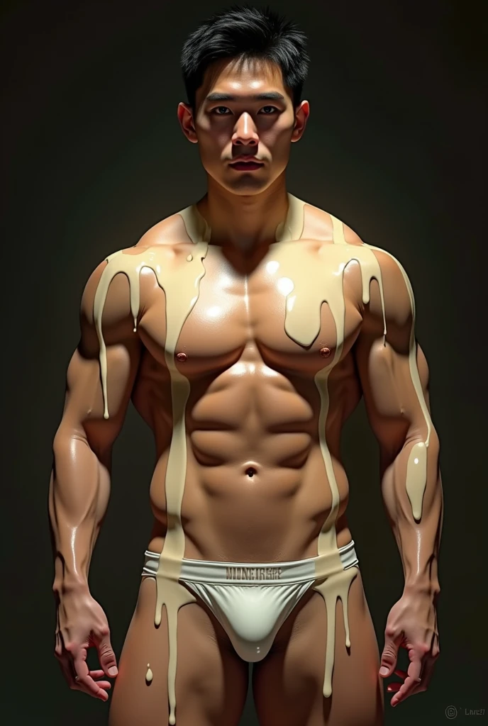 Strong and hot man,all milk syrup,deep looking korean