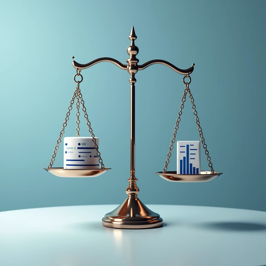 Data comparison YouTube channel banner with beam balance ⚖️