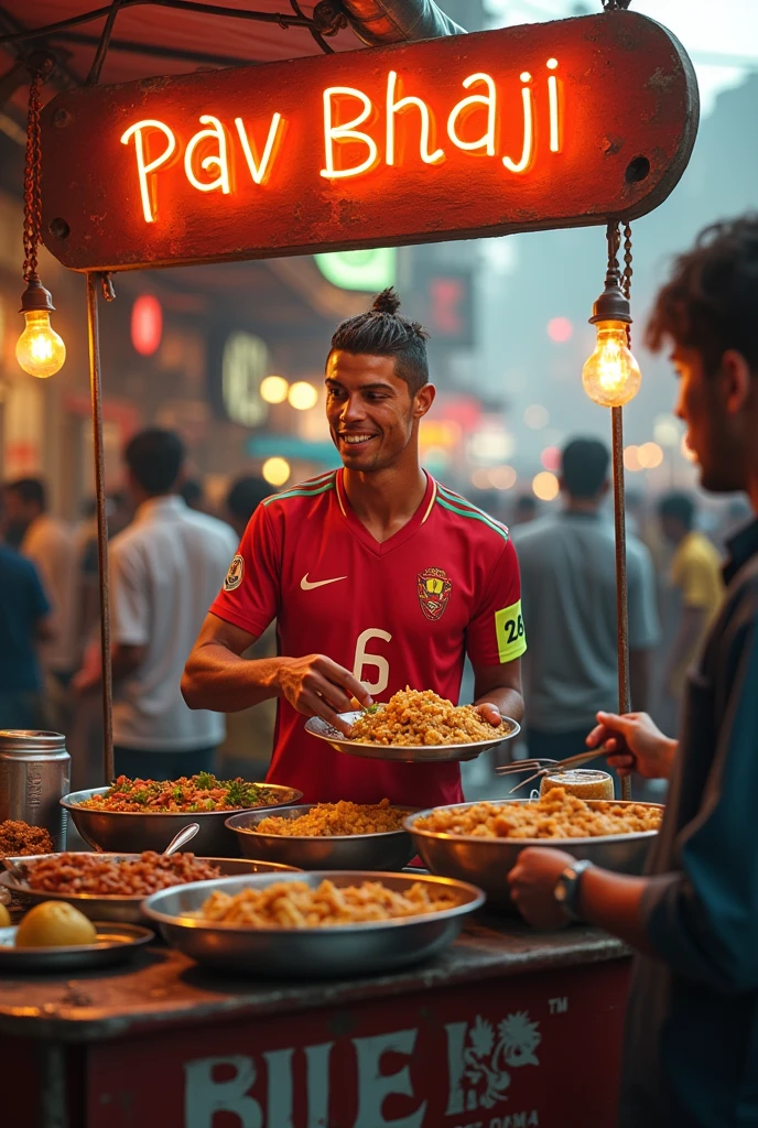 Ronaldo is selling pav bhaji