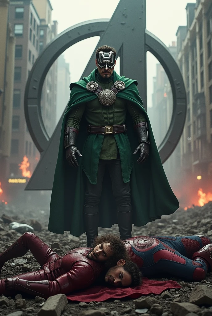 RDJ( Robert Downey Jr)being Dr doom '
"Avengers doomsday" logo on the top
Killing entire superheros