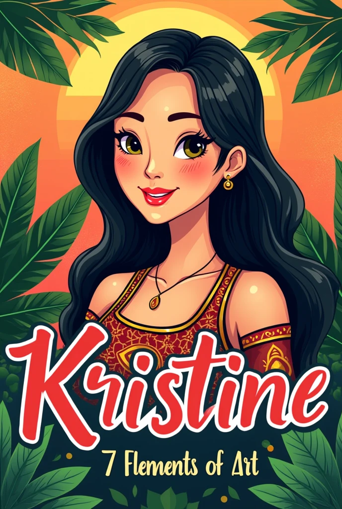 Give me a Filipino restaurant logo with a Kristine tagline and we have a 7 element of art