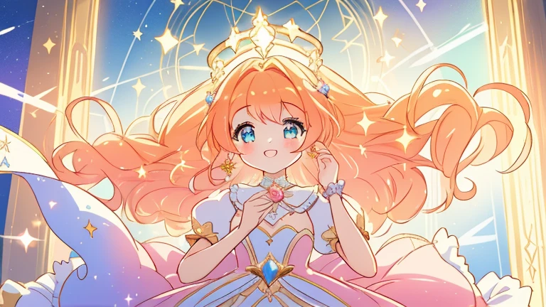 beautiful girl, Fluffy tiered princess ball gown, Vibrant pastel colors, (rich and colorful), magic lights, flowing golden hair, inspired Glenn Keane, inspired author：Louis van Baarle, disney art style, author：Louis van Baarle, A glowing halo surrounds her, Glenn Keane, Just a joke, Luminous lamp! number, Beautiful number illustration, fantasy song background, whimsical, magic, fantasy, pretty face, ((masterpiece, best quality)), intricate details, Very detailed, sharp focus, 8k resolution, sparkling and delicate eyes