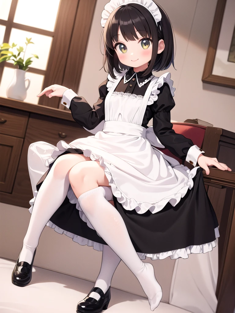 <lora:microdress_v0.2:1.2> 1girl, microdress, maid, pantyshot,, masterpiece, best quality, highly detailed