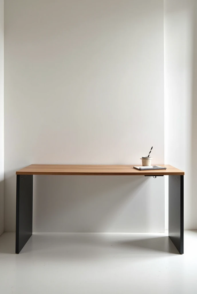 Design a study table U shaped stands and wooden top