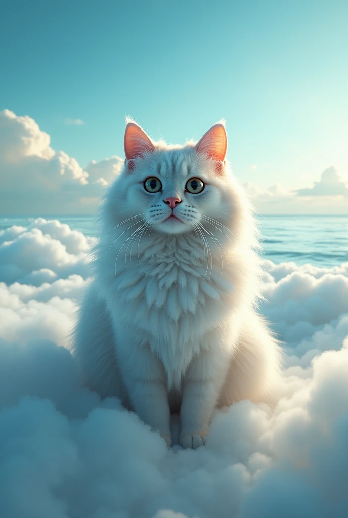 Cat、live-action、8ｋ、cloud、Ocean