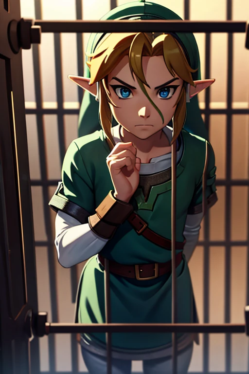 link jailed (behind bars)