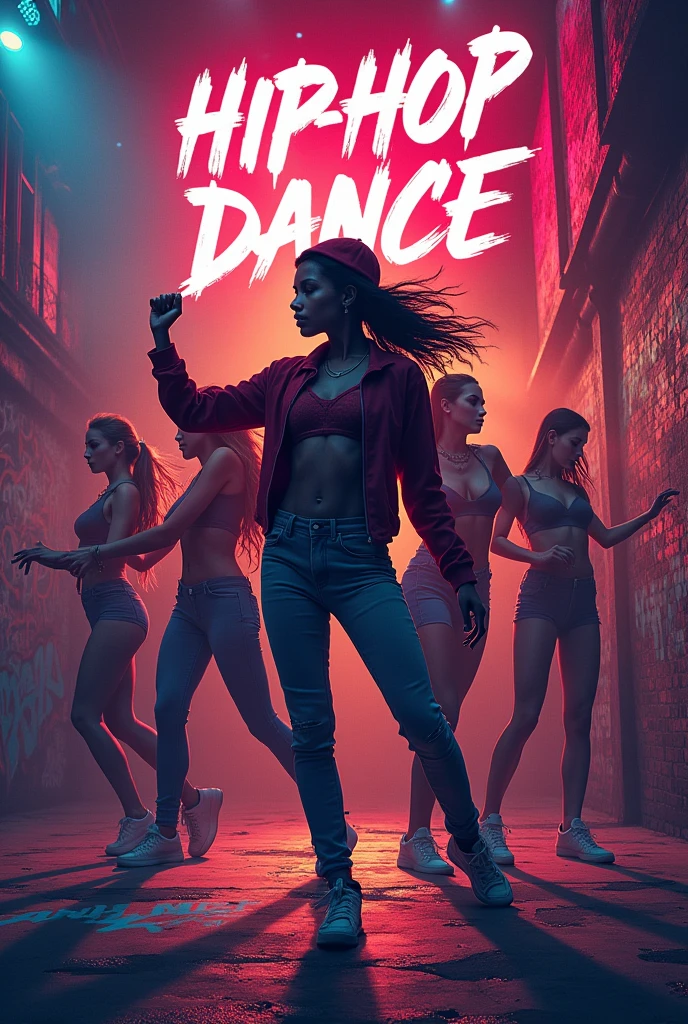 a dancers dance hiphop and a name "FUSION" at the back