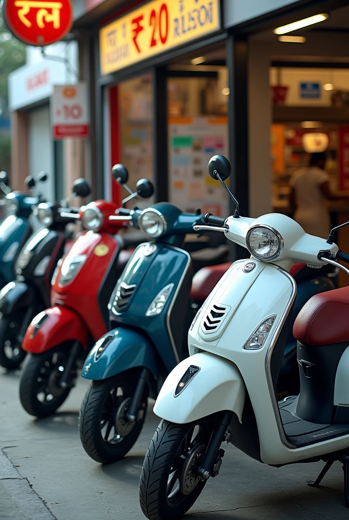 Image of scooty rental where rate is Rupees 120/hrs