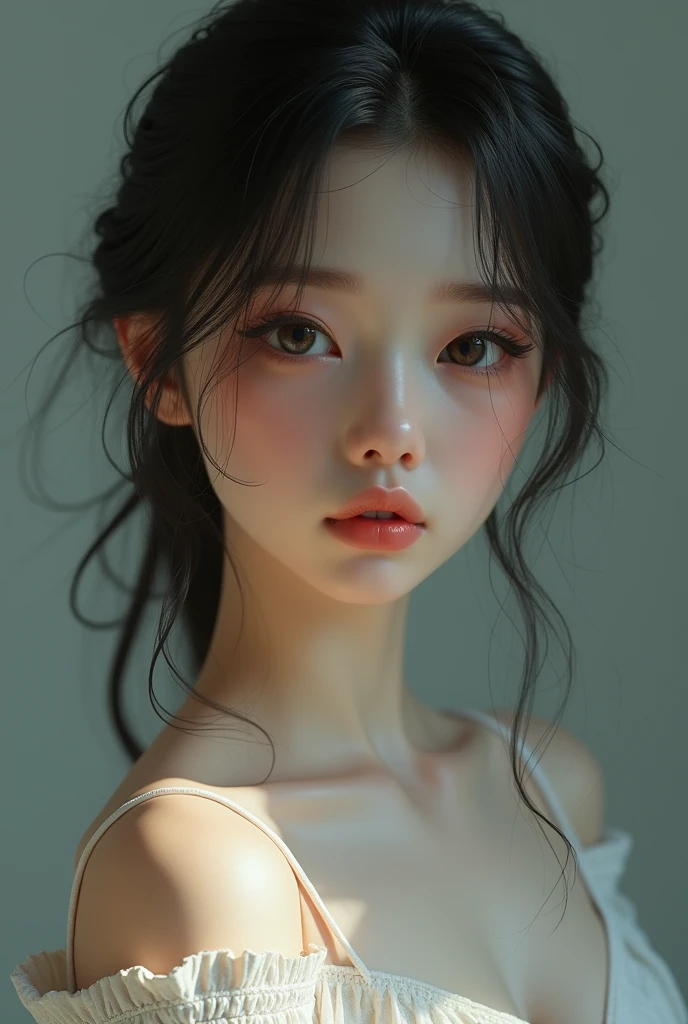 I am the perfect portrait of the perfect girl in every life , The message I want to convey is that I am paying the consequences of my mistakes. , The message I want to leave is that I exist real very real 3d , 48K