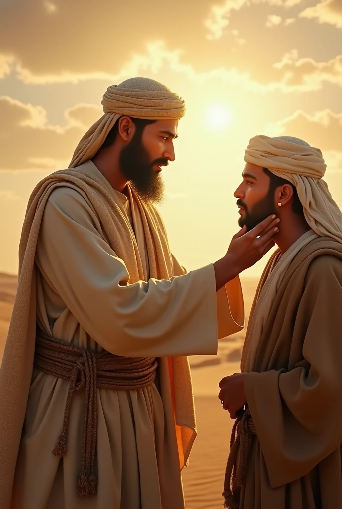 HD wallpaper of Allah's Apostle rubbing the head of an unbeliever
