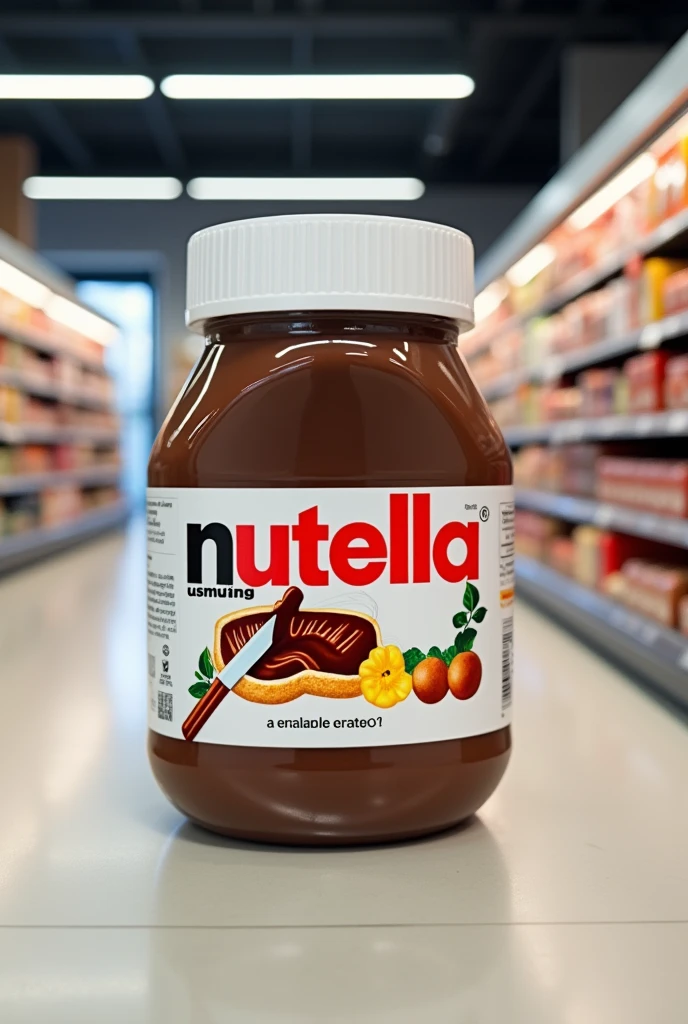 A supermarket advertisement stating that Nutella is out of stock.