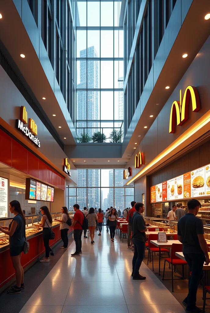 Mcdo in a building 
