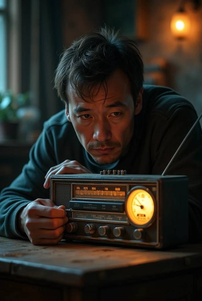 Man listening to the radio in 89.9