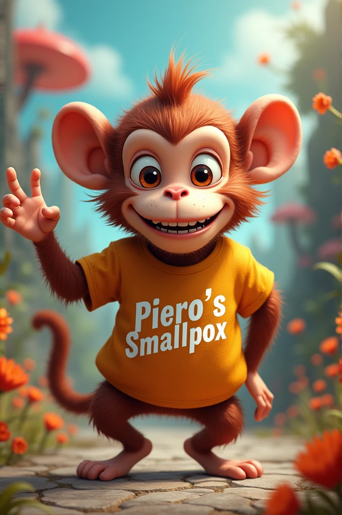 I need a monkey that says on its shirt Piero's smallpox