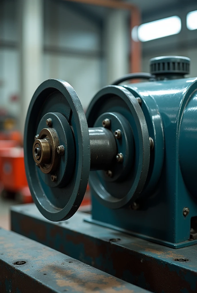 Make a single-phase motor that has a pulley and that pulley is attached to a generator pulley by means of a band.