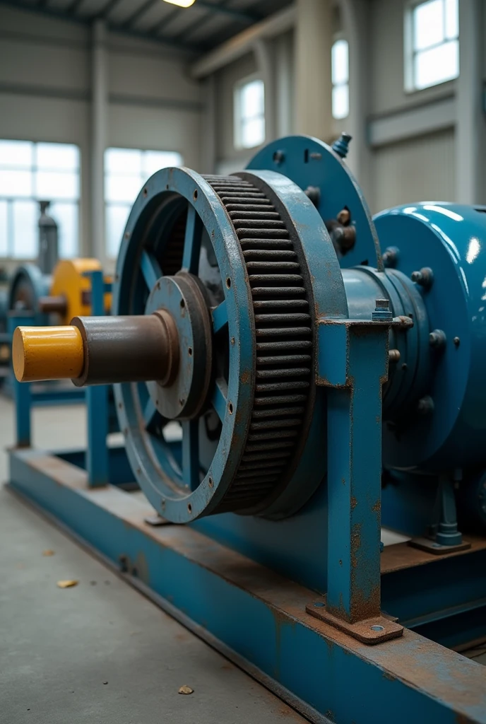 Make a single-phase motor that has a pulley and that pulley is attached to a generator pulley by means of a band.