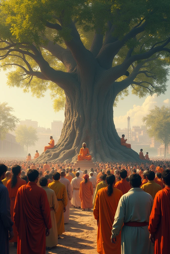 the tree of Dadakhachar in the middle of gadhda gathering of Paramahans and Haribhakta of the country.