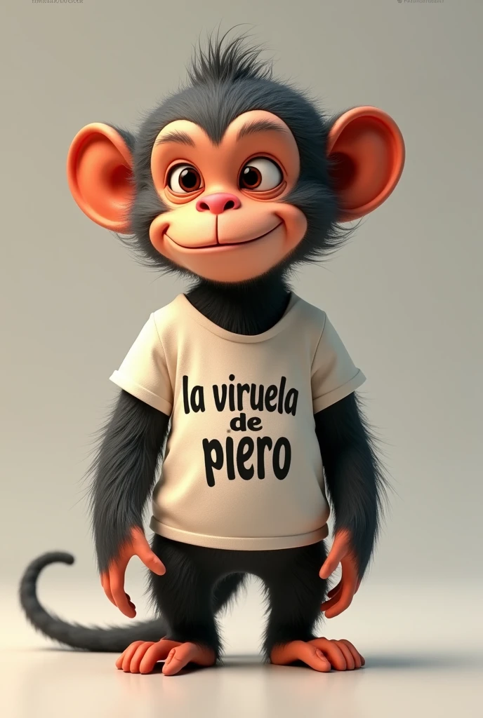 I need a monkey that says on his shirt the smallpox of Piero in Spanish