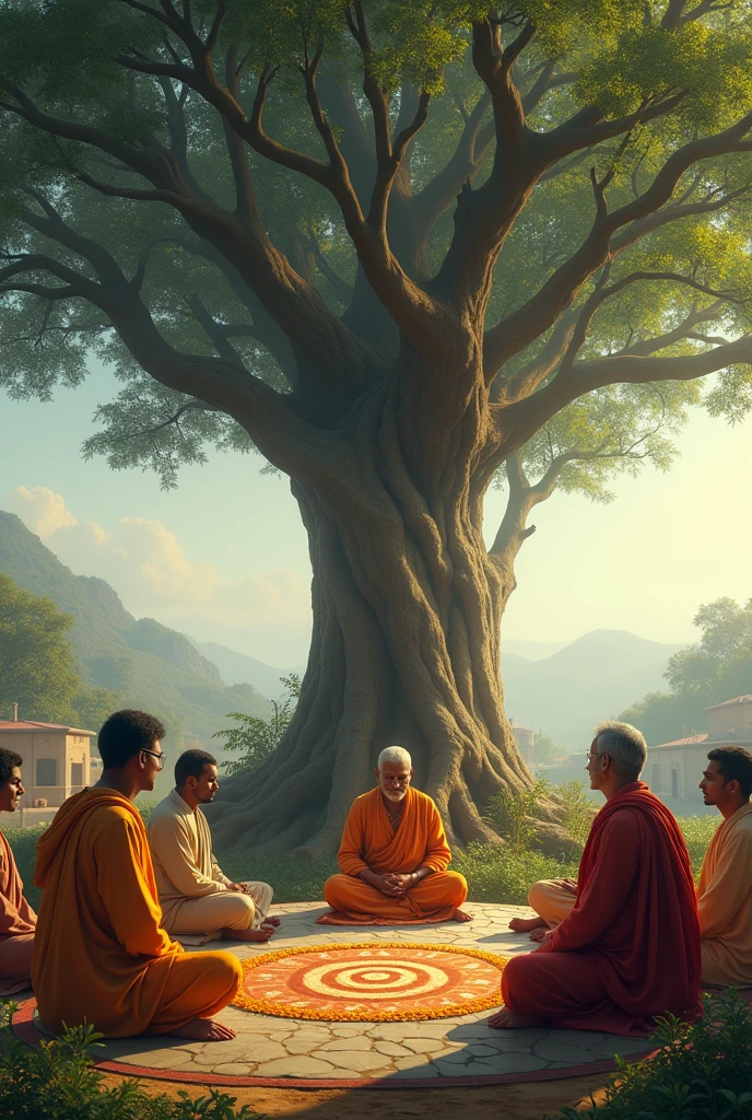 the tree of Dadakhachar in the middle of gadhda gathering of Paramahans and Haribhakta sitting of the country.