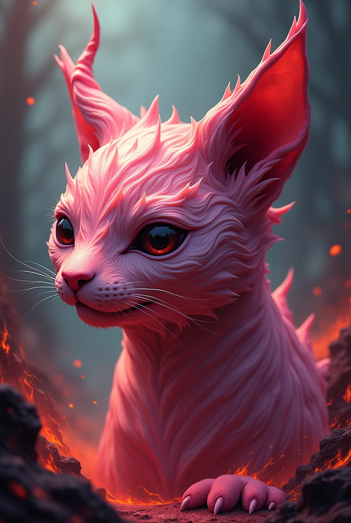 Ice cream corn color of pink HELL kitty 